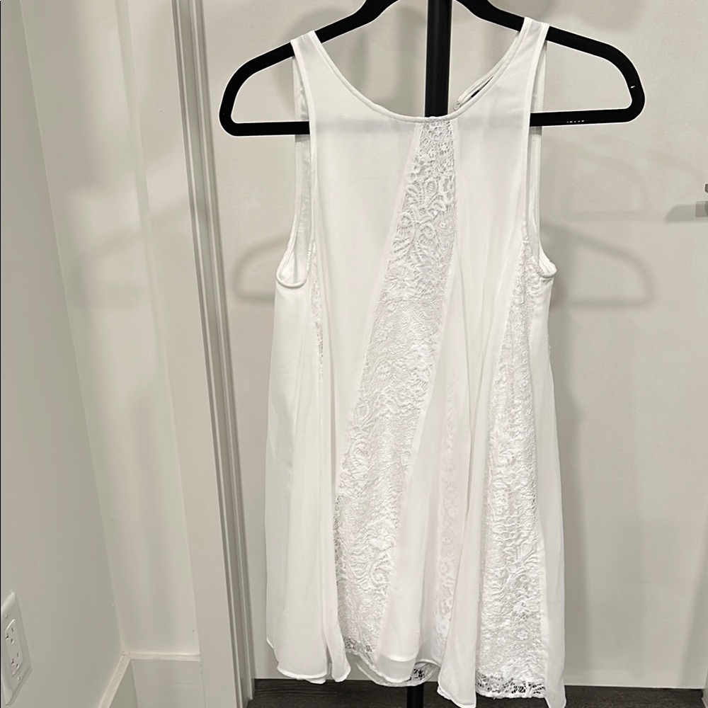 White Lace Sleeveless Top